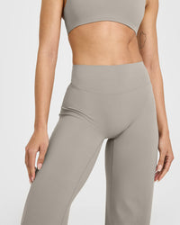 SoftMotion™ Straight Leg Bottoms with White Logo | Warm Sand