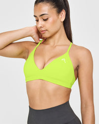 EasyLift™ Ultra Minimal V Neck Bralette | Charged Lime Green