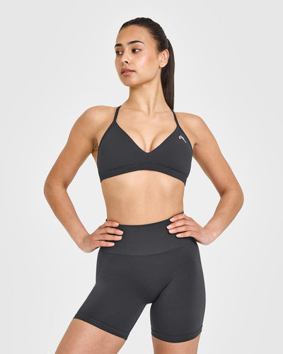 EasyLift™ Ultra Minimal V Neck Bralette | Coal