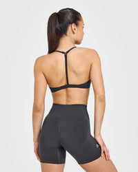 EasyLift™ Ultra Minimal V Neck Bralette | Coal