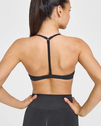 EasyLift™ Ultra Minimal V Neck Bralette | Coal