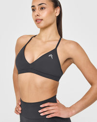 EasyLift™ Ultra Minimal V Neck Bralette | Coal