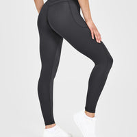 Unified High Waisted Pocket Leggings | Coal