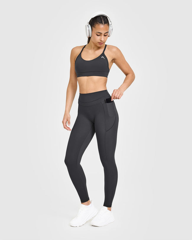 Unified High Waisted Pocket Leggings | Coal