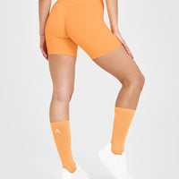 Unified High Waisted Pocket Shorts 6" | Powdered Orange