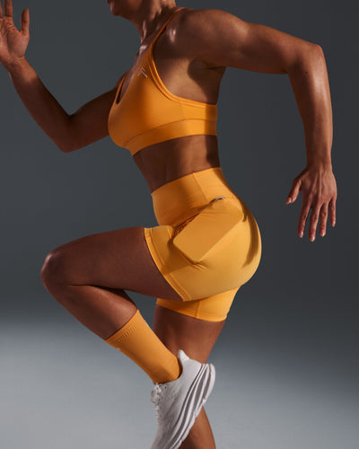 Unified High Waisted Pocket Shorts 6" | Powdered Orange