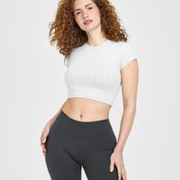 Cotton Icon Baby T-Shirt | Light Grey Marl