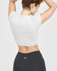 Cotton Icon Baby T-Shirt | Light Grey Marl