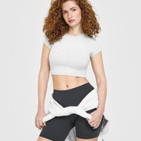 Cotton Icon Baby T-Shirt | Light Grey Marl