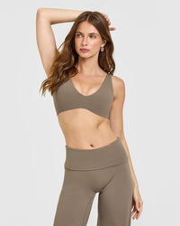 SoftMotion™ Scoop Back Bralette | Moss Brown