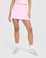 SoftMotion™ Skort with White Logo | Chalk Pink