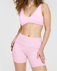 SoftMotion™ Fold Over Shorts 6" | Chalk Pink