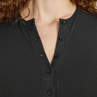 Mellow™ Rib Mid Long Sleeve Cardigan | Soft Black