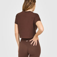 Cotton Relaxed T-Shirt | Copper Brown