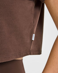 Cotton Relaxed T-Shirt | Copper Brown