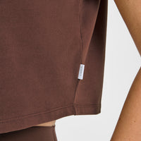Cotton Relaxed T-Shirt | Copper Brown