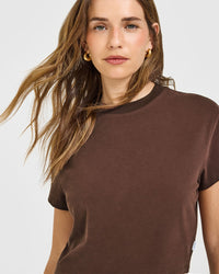Cotton Relaxed T-Shirt | Copper Brown