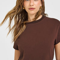Cotton Relaxed T-Shirt | Copper Brown