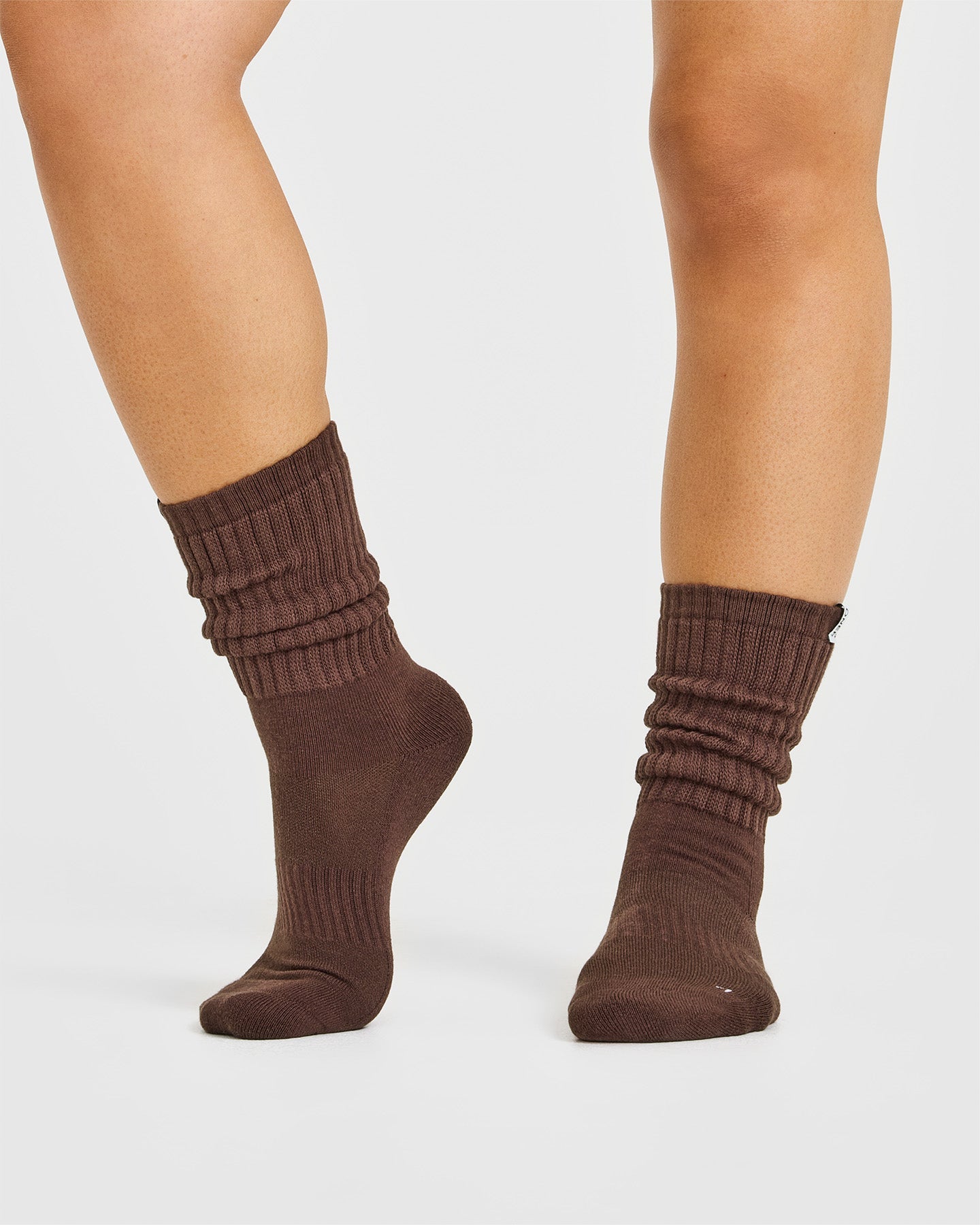 Stripe Slouchy Socks 3 Pack | Ruby Red/ Espresso Brown