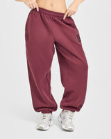 Foundations Oversized Oner 25 Joggers | Burnt Maroon