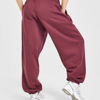 Foundations Oversized Oner 25 Joggers | Burnt Maroon
