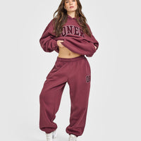 Foundations Oversized Oner 25 Joggers | Burnt Maroon
