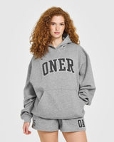 Foundations Oversized Oner 25 Hoodie | Charcoal Marl