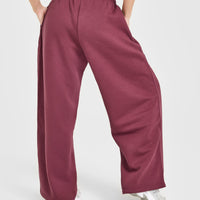 Foundations Oversized Oner 25 Straight Leg Joggers | Burnt Maroon