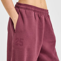 Foundations Oversized Oner 25 Straight Leg Joggers | Burnt Maroon