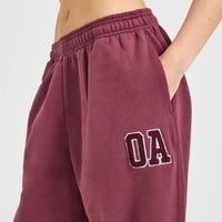 Foundations Oversized Oner 25 Straight Leg Joggers | Burnt Maroon