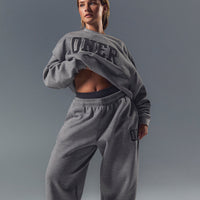 Foundations Oversized Oner 25 Straight Leg Joggers | Charcoal Marl