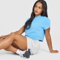 Cotton Relaxed T-Shirt | Arctic Blue