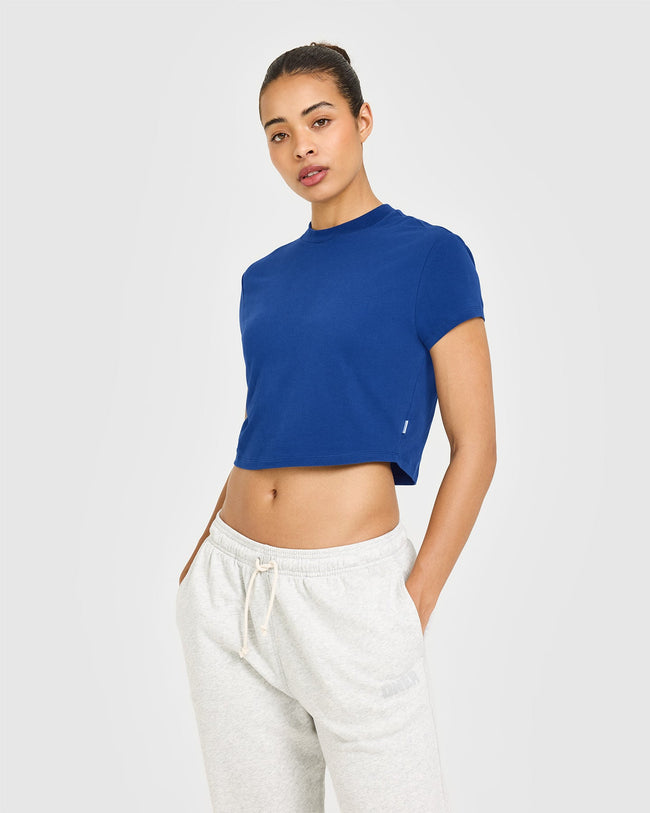 Cotton Relaxed T-Shirt | Vintage Navy