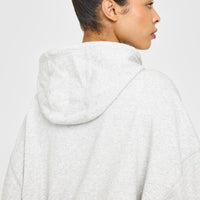 Raw Lounge Oversized Hoodie | Light Grey Marl