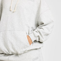 Raw Lounge Oversized Hoodie | Light Grey Marl