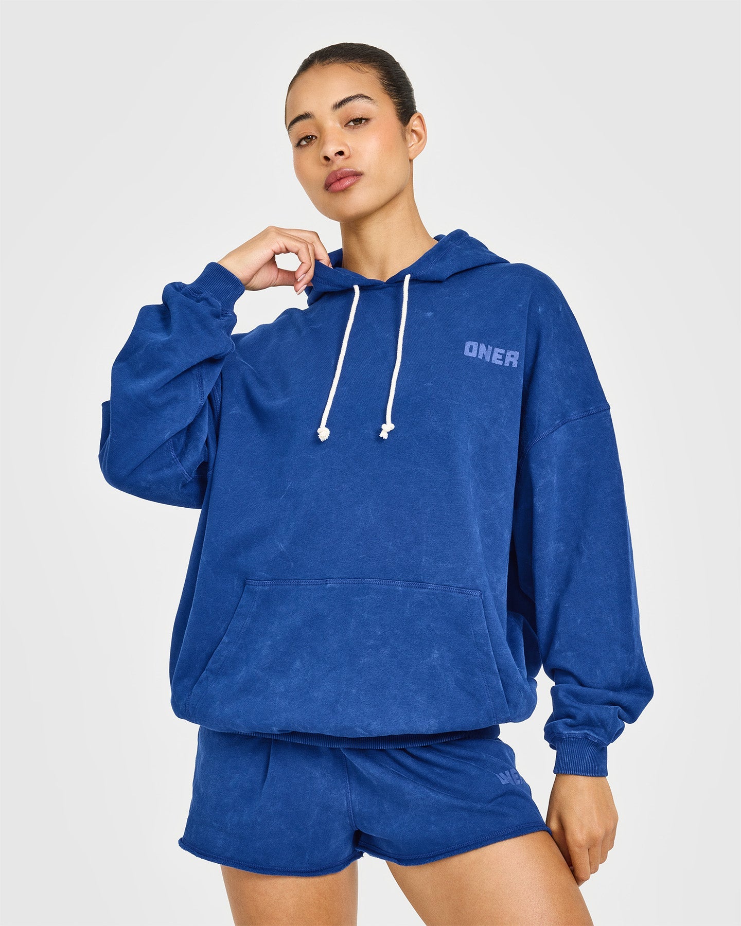 Raw Lounge Oversized Hoodie | Washed Vintage Navy