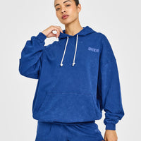 Raw Lounge Oversized Hoodie | Washed Vintage Navy