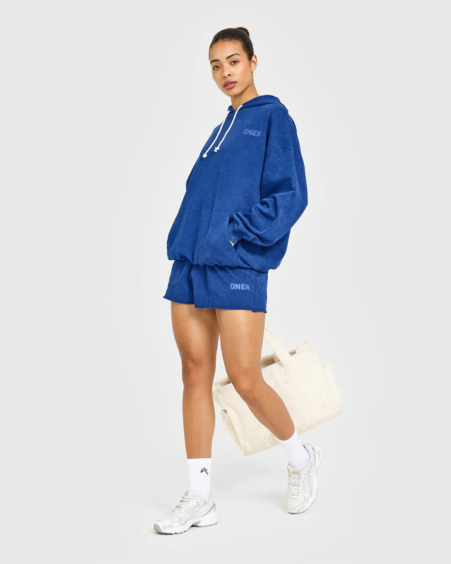 Raw Lounge Oversized Hoodie | Washed Vintage Navy