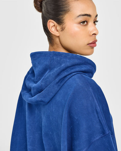 Raw Lounge Oversized Hoodie | Washed Vintage Navy