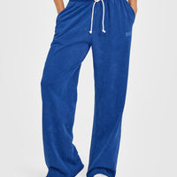Raw Lounge Wide Leg Joggers | Washed Vintage Navy