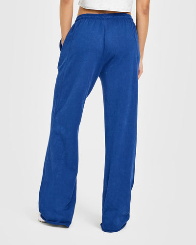 Raw Lounge Wide Leg Joggers | Washed Vintage Navy
