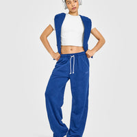 Raw Lounge Wide Leg Joggers | Washed Vintage Navy