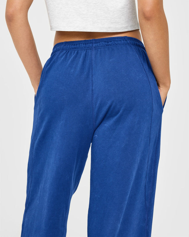 Raw Lounge Wide Leg Joggers | Washed Vintage Navy