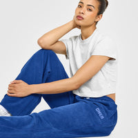 Raw Lounge Wide Leg Joggers | Washed Vintage Navy