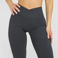 UnifiedMove™ Wrap Leggings White Logo | Coal