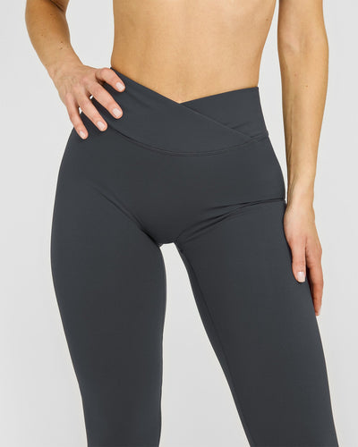UnifiedMove™ Wrap Leggings White Logo | Coal