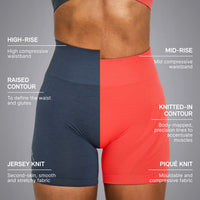 EnhanceLift™ Seamless Shorts with White Logo | Coal