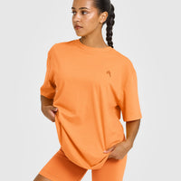 Classic Oversized Lightweight T-Shirt | Apricot Orange