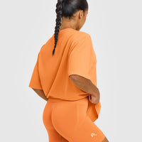 Classic Oversized Lightweight T-Shirt | Apricot Orange