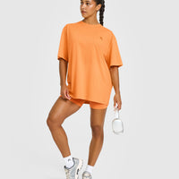 Classic Oversized Lightweight T-Shirt | Apricot Orange